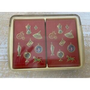 Vintage Hallmark Old World Charm Double Deck Playing Cards Sealed Tax Stamp Case